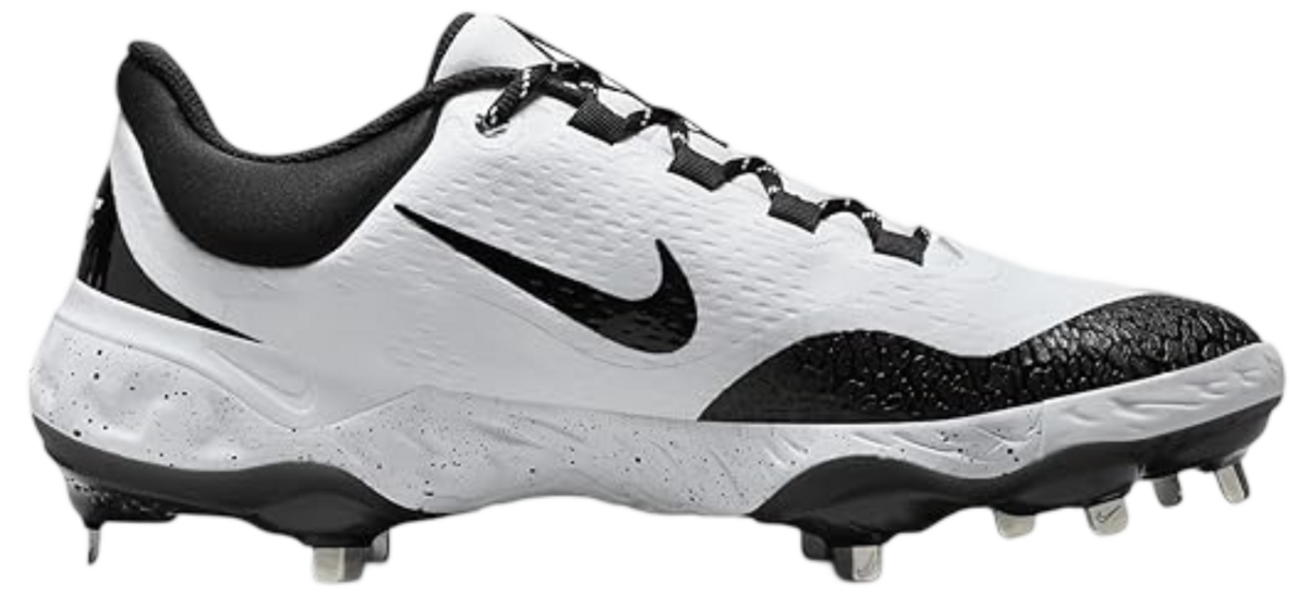 Nike Huarache Elite 4 Low White/Black/Splatter Metal Cleats
