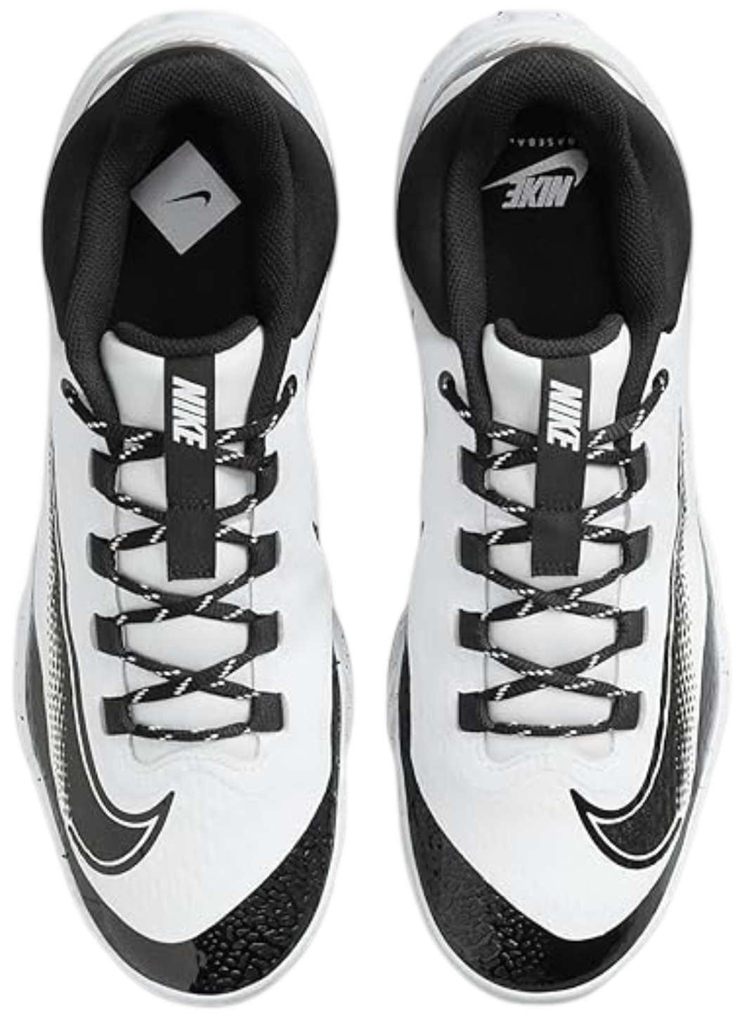 Nike Huarache Elite 4 Low White/Black/Splatter Metal Cleats
