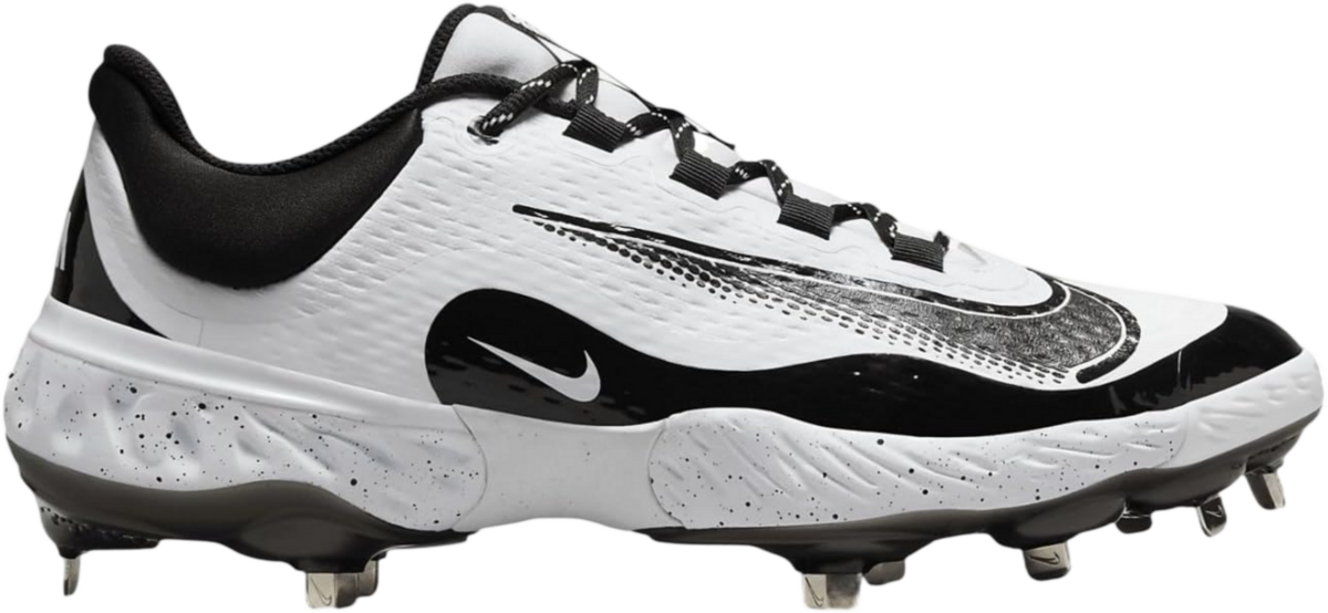 Nike Huarache Elite 4 Low White/Black/Splatter Metal Cleats