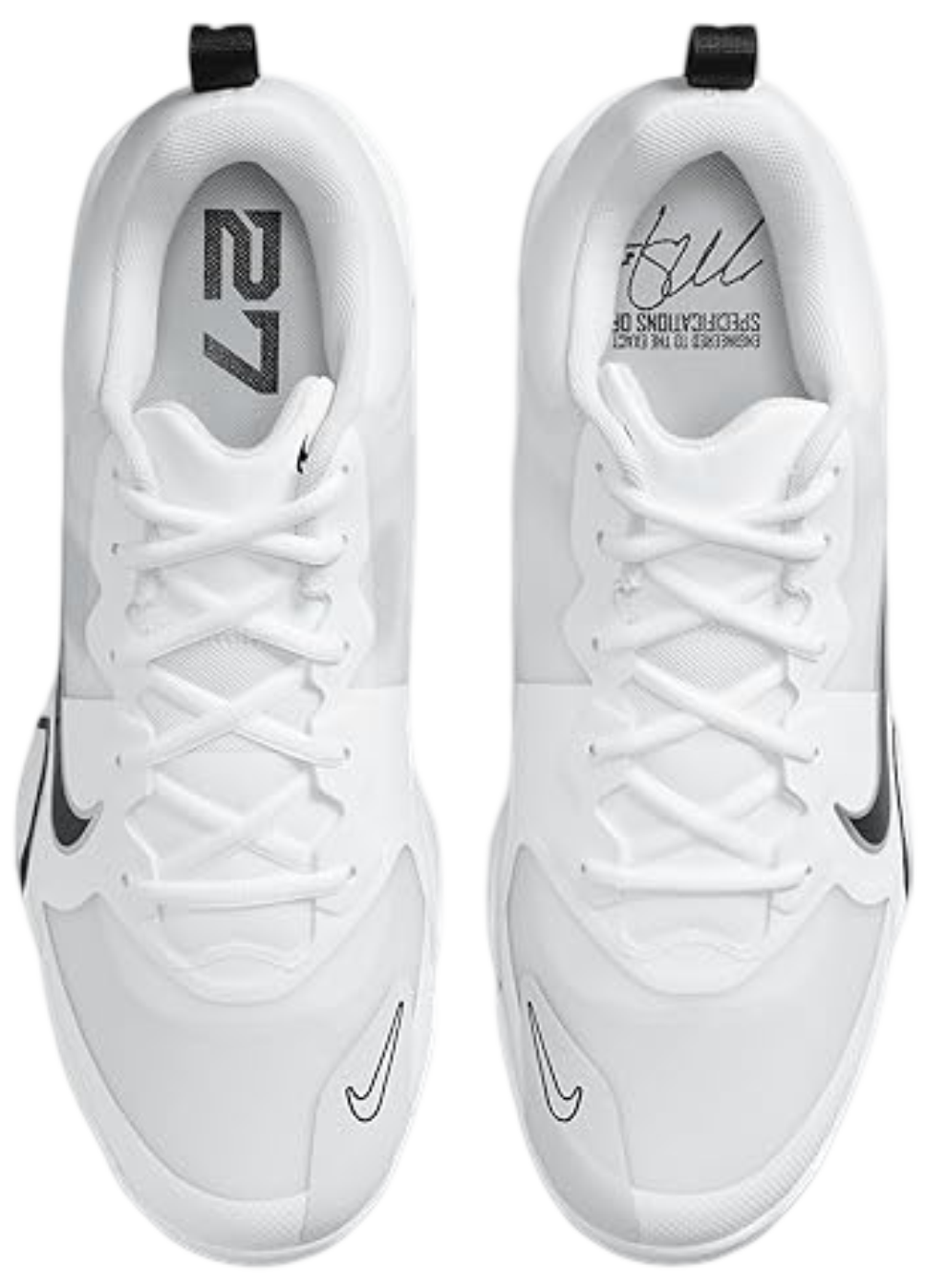 Nike Trout 9 Pro White/Black Metal Cleats