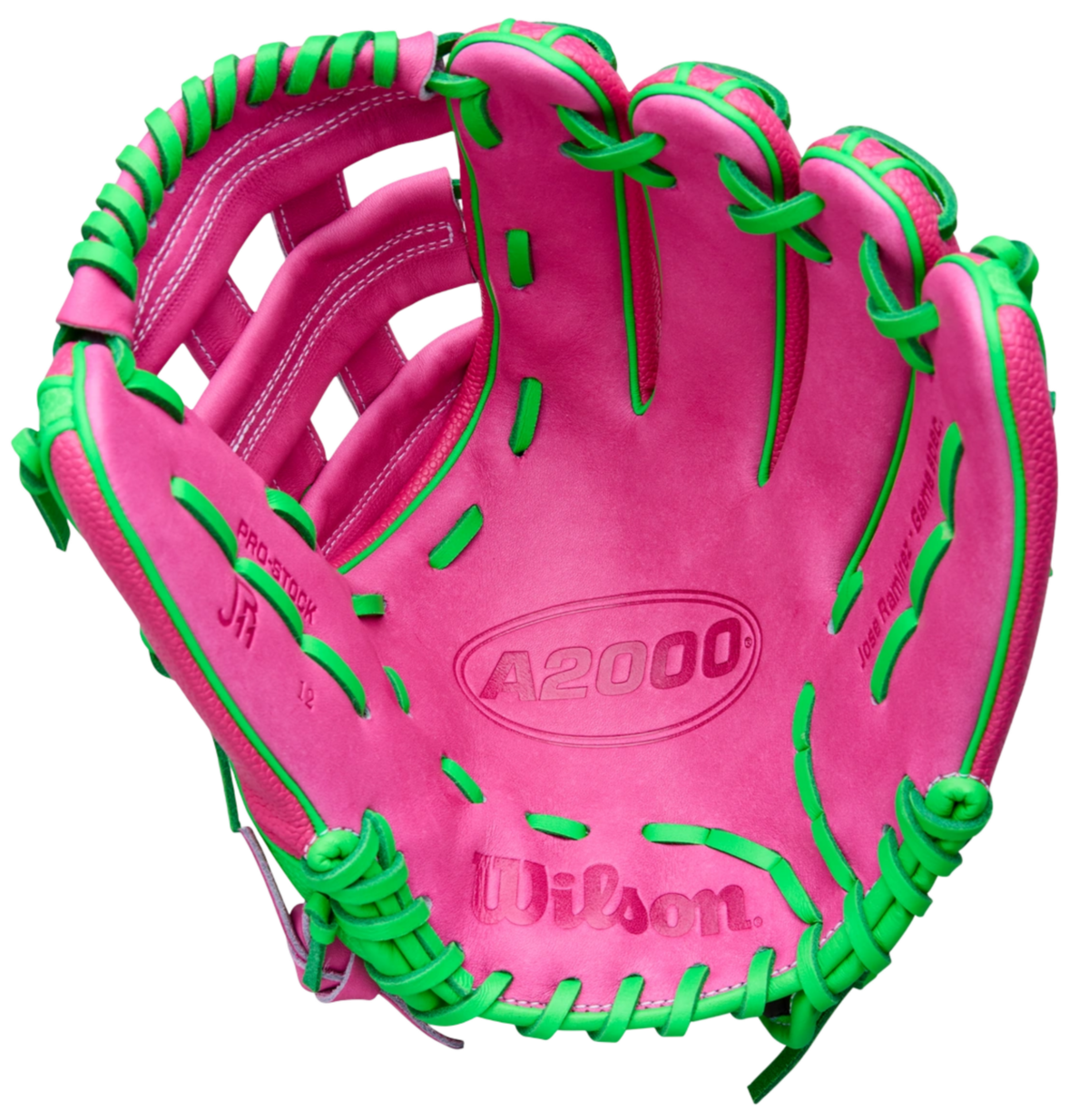 Wilson A2000 Jose Ramirez 12&rdquo; Infield Glove Flamingo Pink/Neon RHT