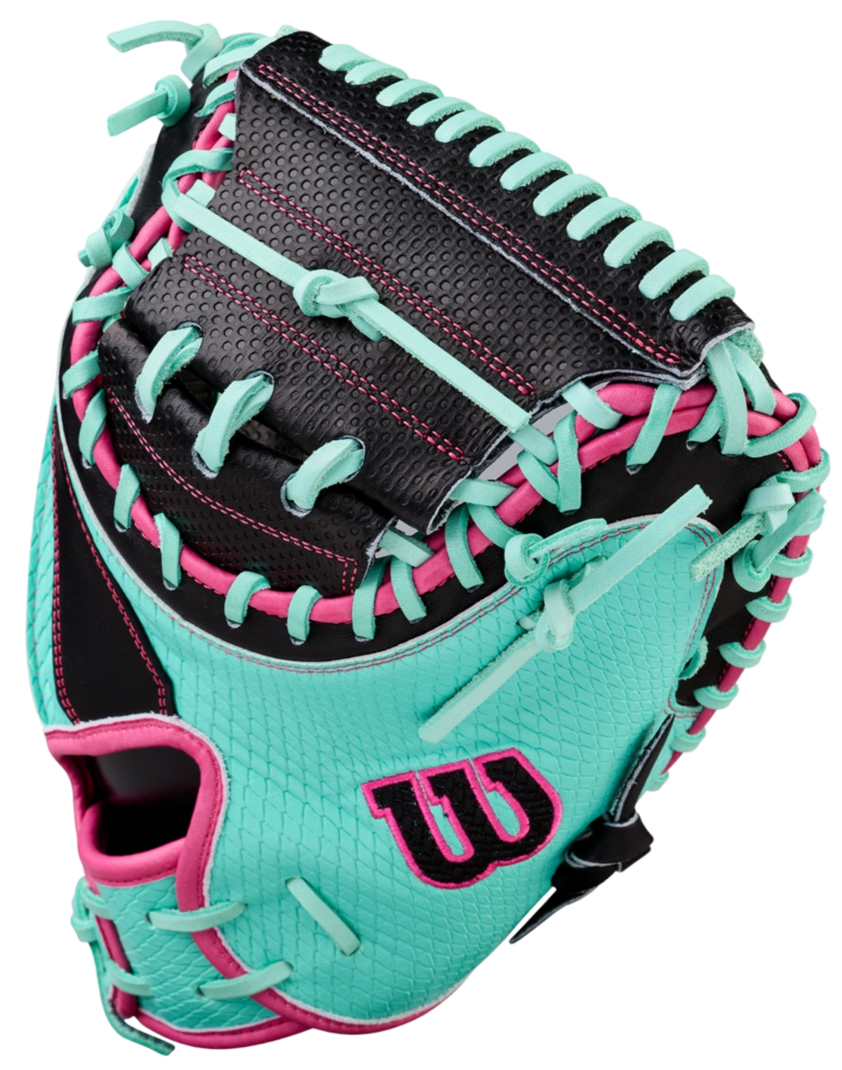 Wilson A2000 M23SS 33.5&rdquo; Catcher Glove Seafoam/Black/Pink