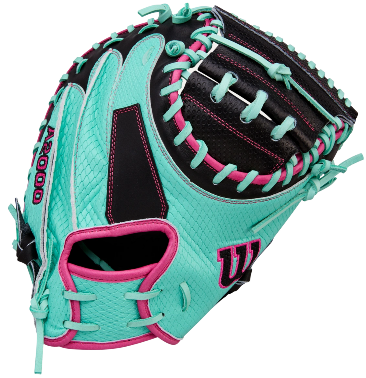 Wilson A2000 M23SS 33.5&rdquo; Catcher Glove Seafoam/Black/Pink