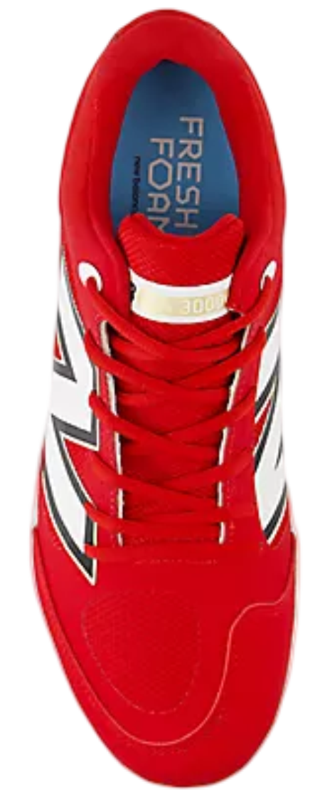 New Balance L3000TR7 Team Red/White Metal Cleats