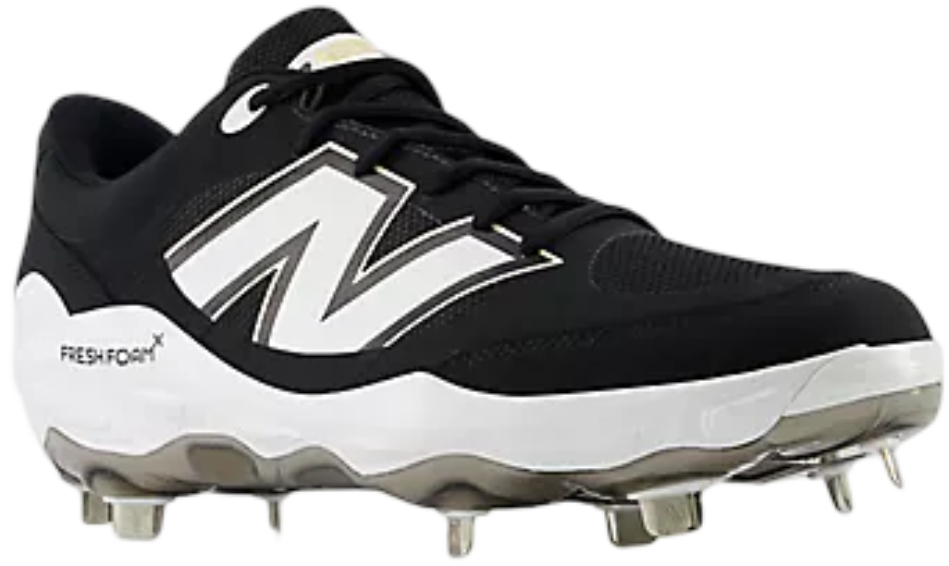 New Balance L3000BK7 Black/White Metal Cleats