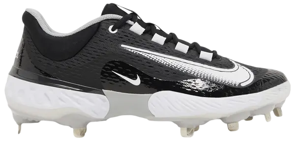 Nike Huarache Elite 4 Low 'Black/Dark Smoke Grey Metal Cleats