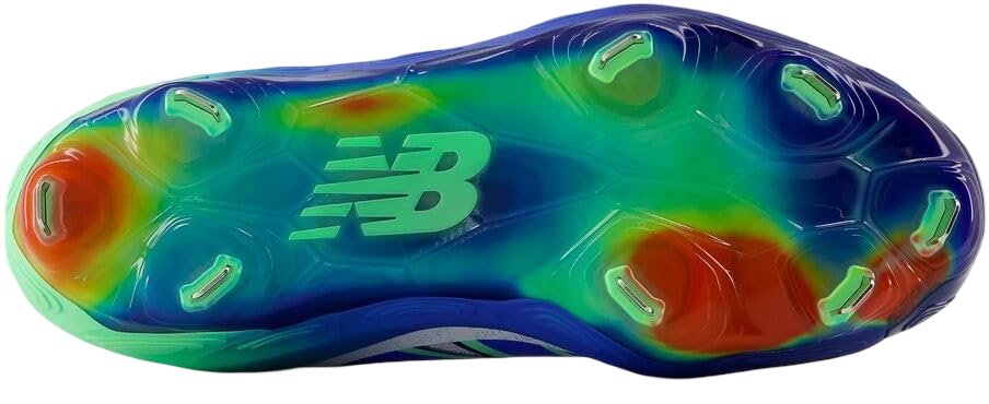 New Balance L3000IT7 White/Electric Jade/Bright Lapis Metal Cleats