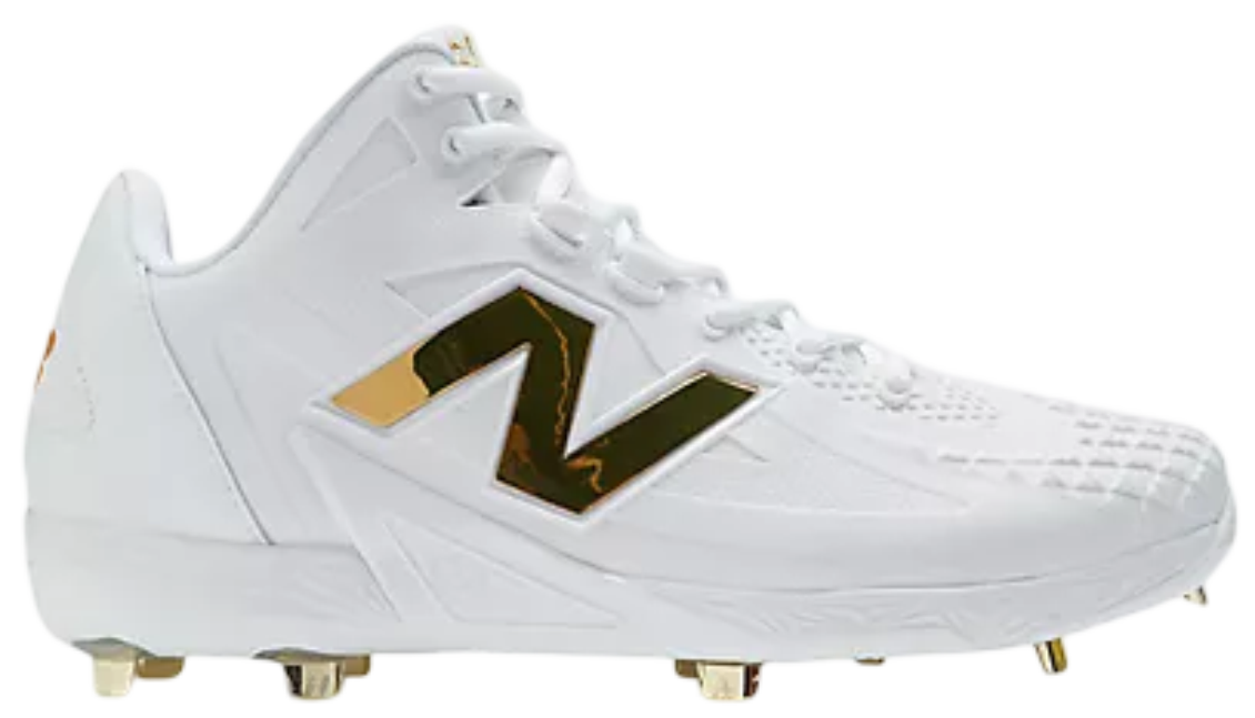New Balance FuelCell Ohtani 1 White/Gold Metal Cleats