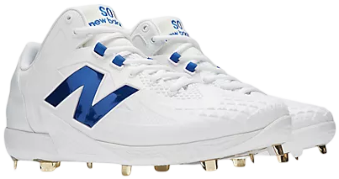 New Balance FuelCell Ohtani 1 White/Royal Metal Cleats