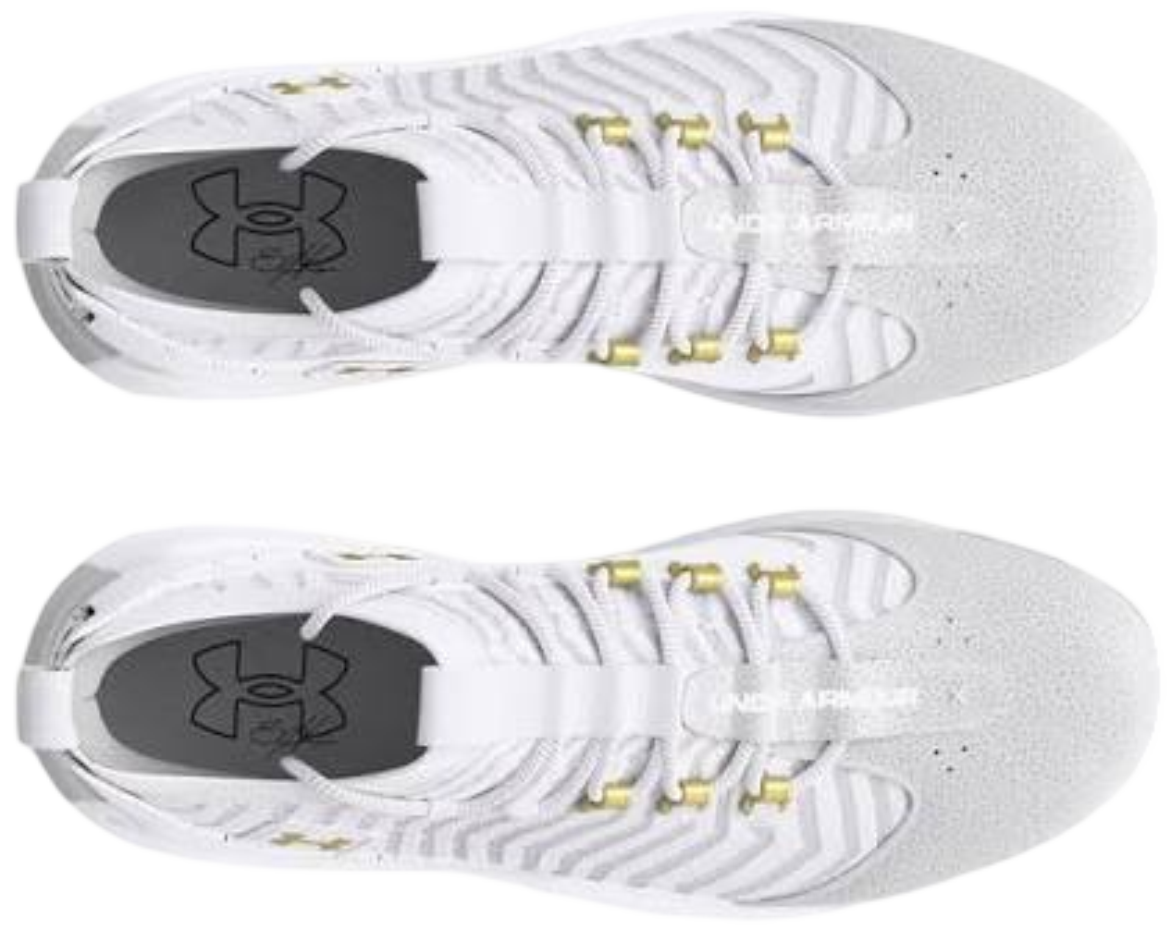 Under Armour Harper 9 Pro White/Metallic Gold Metal Cleats