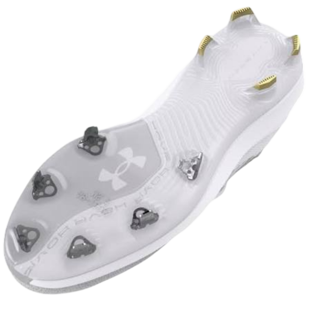 Under Armour Harper 9 Pro White/Metallic Gold Metal Cleats