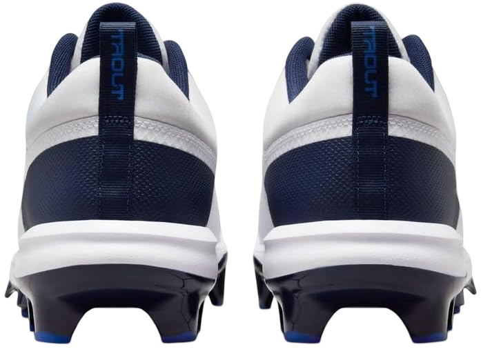 Nike Trout 9 Pro White/Navy/Royal Low Rubber Cleats
