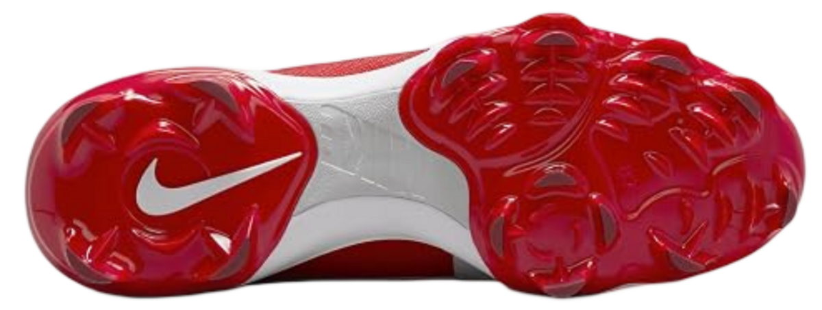 Nike Trout 9 Pro White/Scarlet Low Rubber Cleats