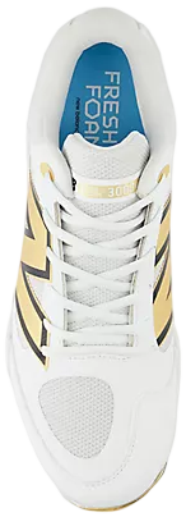 New balance PL3000L7 White/Metalic Gold Rubber Cleats