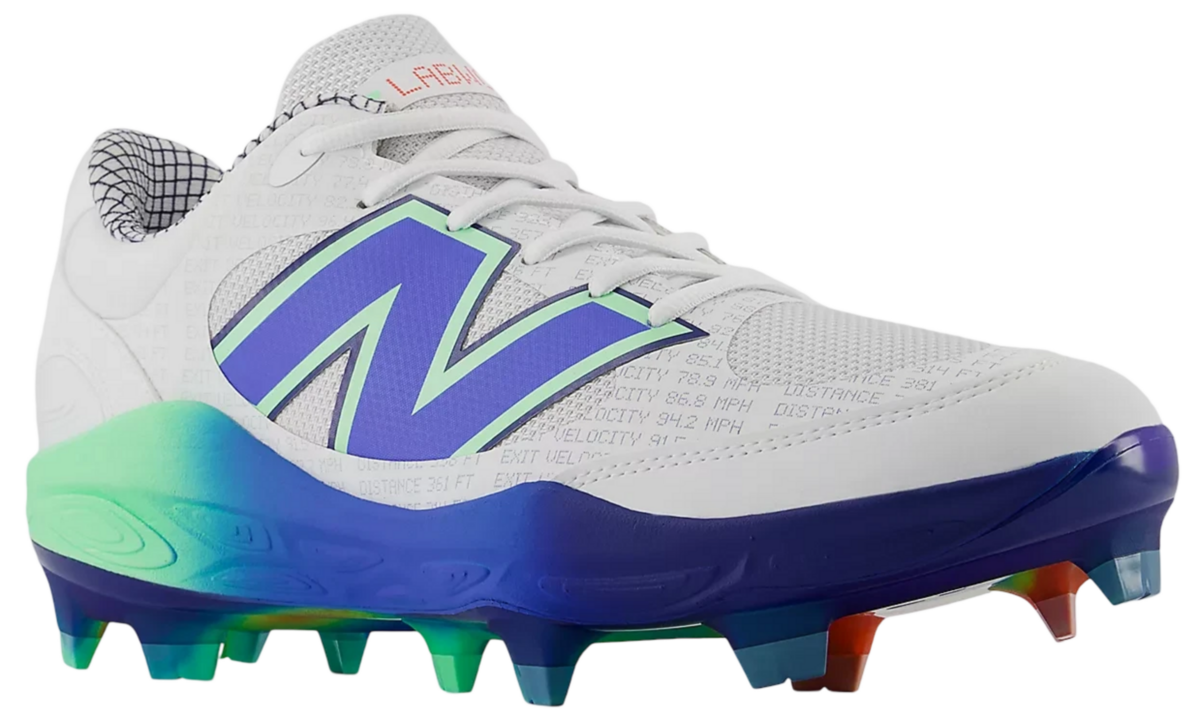 New balance PL3000I7 White/Electric Jade/Bright Lapis Rubber Cleats