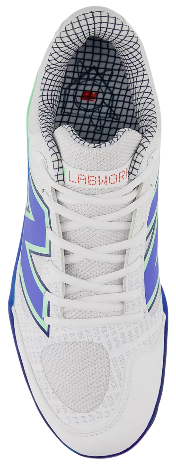New balance PL3000I7 White/Electric Jade/Bright Lapis Rubber Cleats