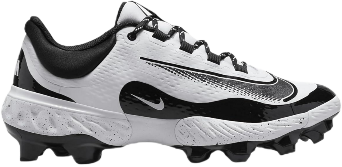 Nike Huarache Elite 4 White/Black/Splatter Low Rubber Cleats