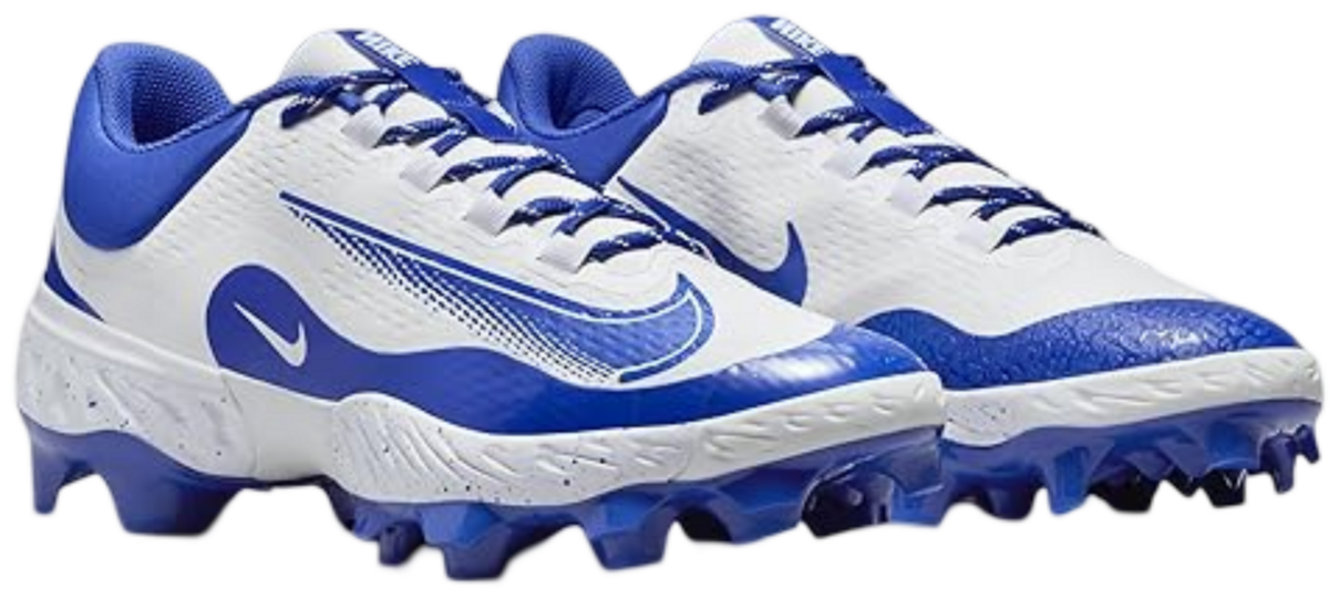 Nike Huarache Elite 4 White/Hyper Royal Splatter Low Rubber Cleats