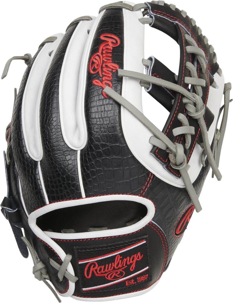 Rawlings Heart of the Hide 11.5" Infield Glove Crocodile Black/White RHT