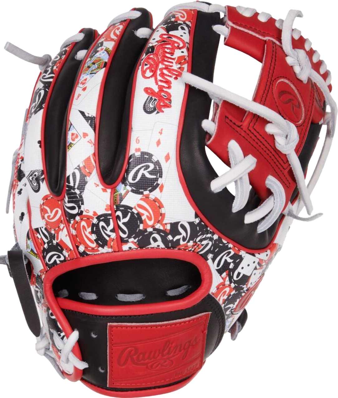 Rawlings Heart of the Hide 11.5" Infield Glove Black/Red/White Casino RHT