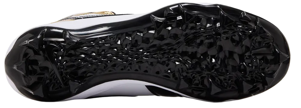 Nike Air Jordan 1 Metallic Gold/White/Black High Rubber Cleats