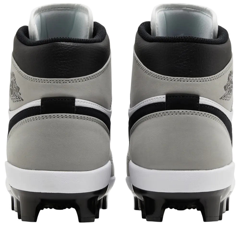Nike Air Jordan 1 Light Smoke Grey/White/Black High Rubber Cleats