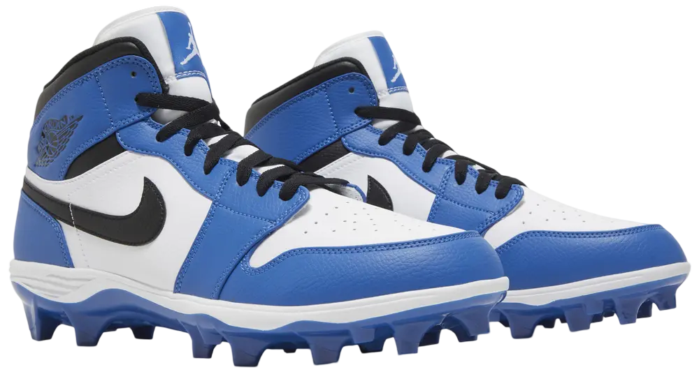 Nike Air Jordan 1 White/Black/Royal High Rubber Cleats
