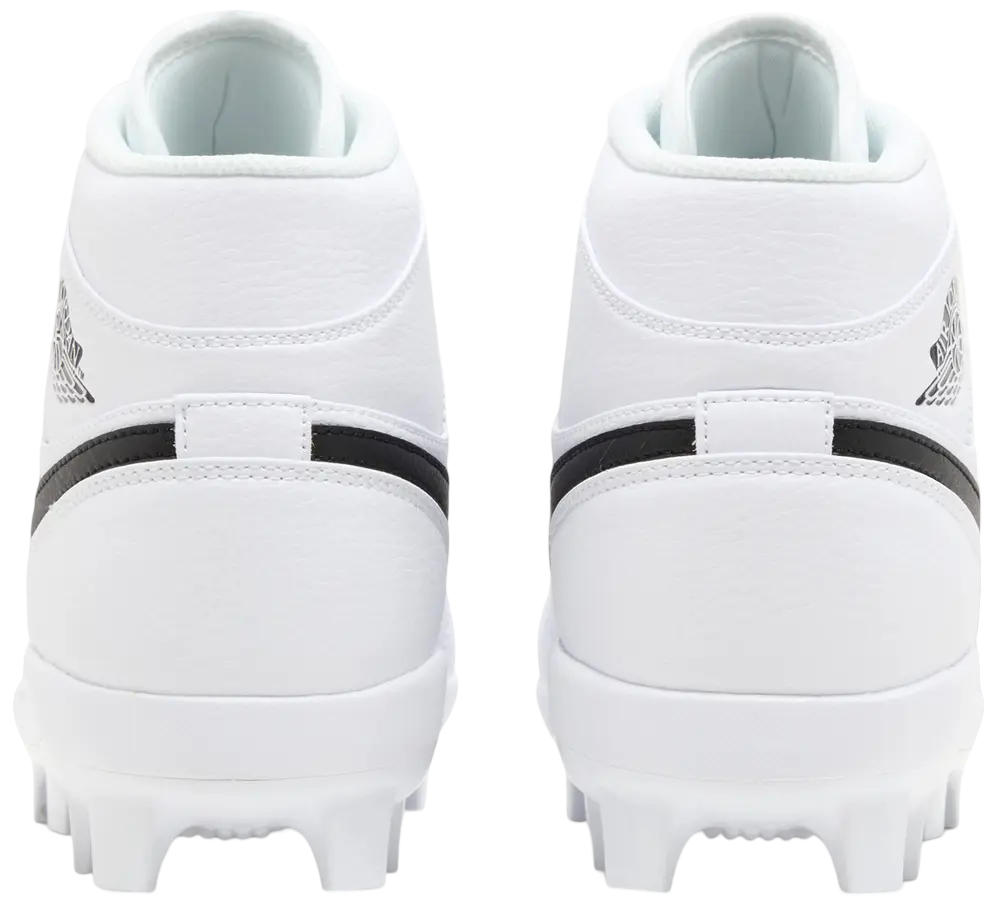 Nike Air Jordan 1 White/Black High Rubber Cleats