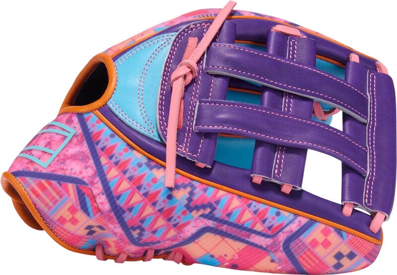 Rawlings REV1X 12.75" Outfield Glove Columbia Blue/Purple/Pink RHT