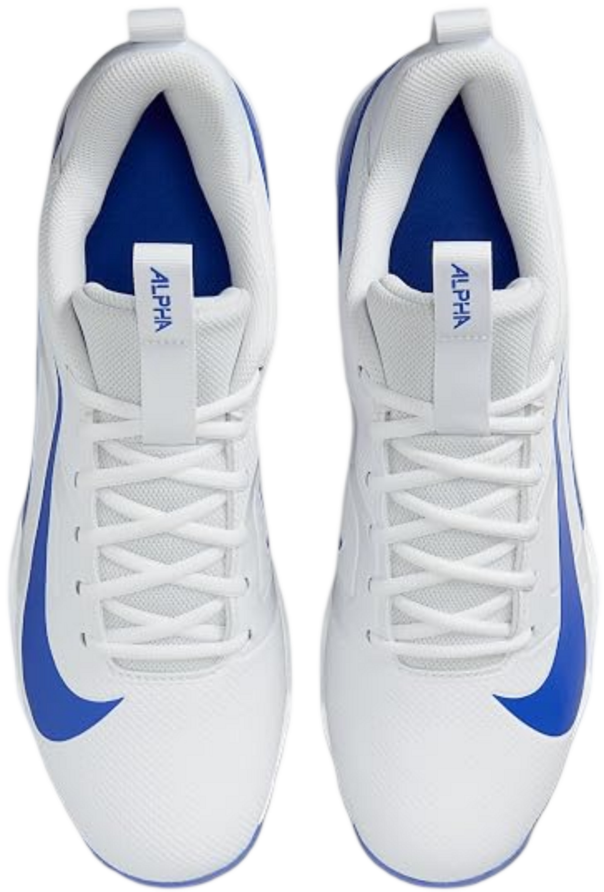 Nike Menace 4 White/Royal Rubber Cleats 