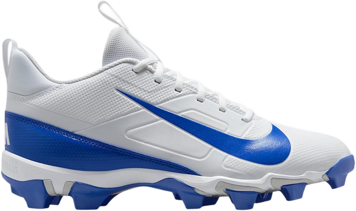 Nike Menace 4 White/Royal Rubber Cleats 