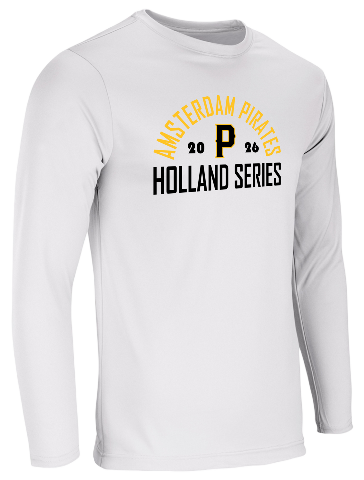 Dry Gear Long Sleeve T-Shirt Amsterdam Pirates 2026 White Hoofdklasse Holland Series