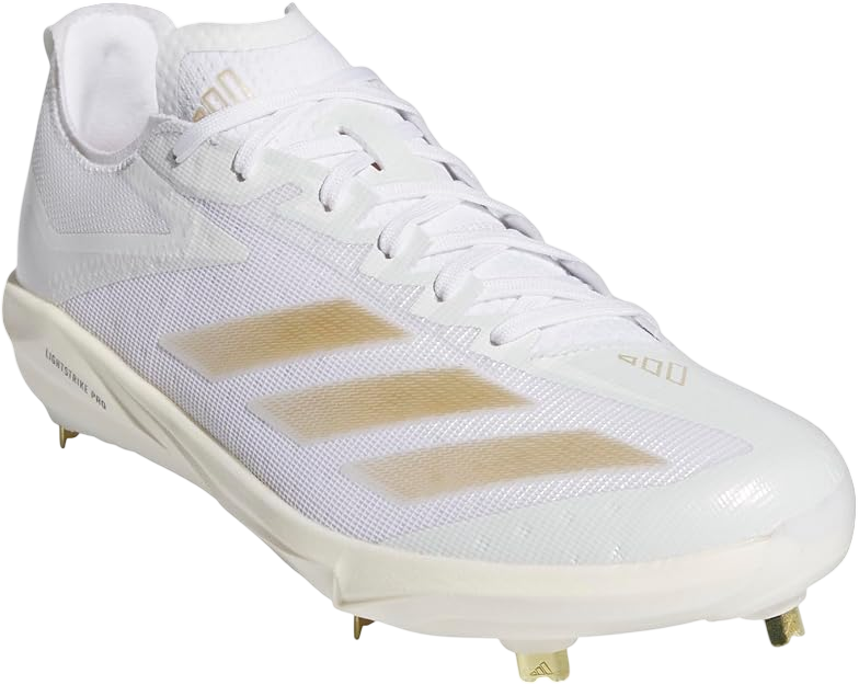 Adidas Electric+ White/Gold Metal Cleats