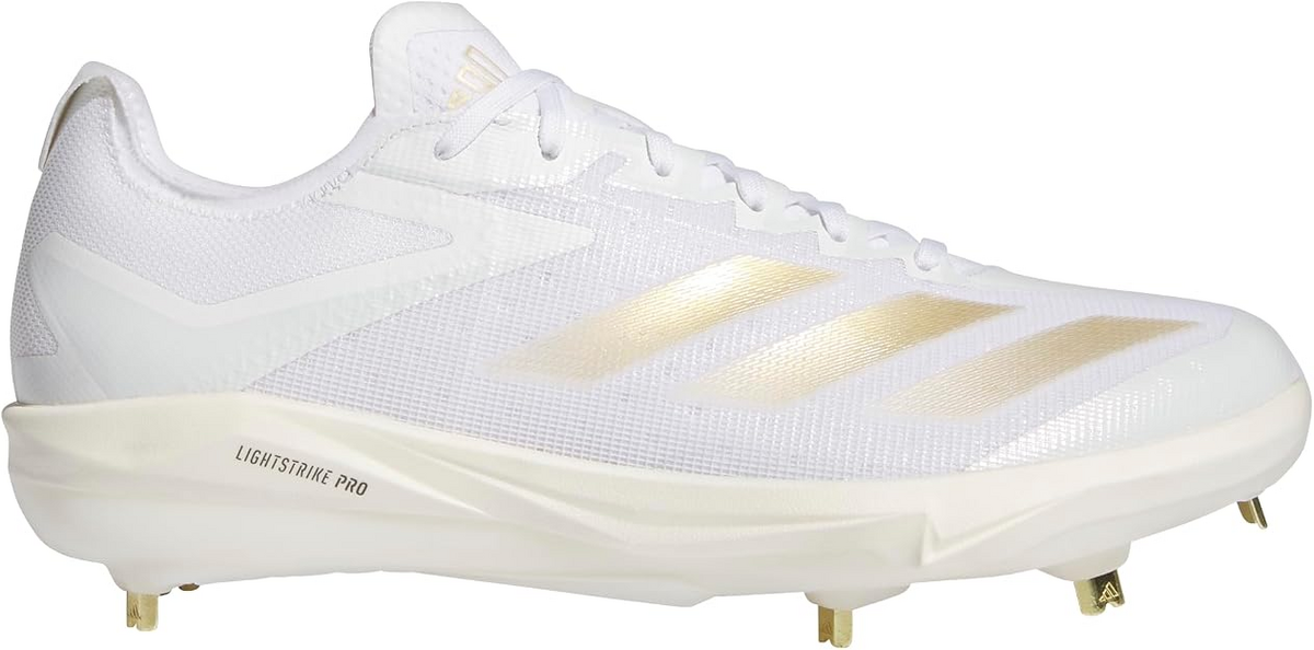 Adidas Electric+ White/Gold Metal Cleats