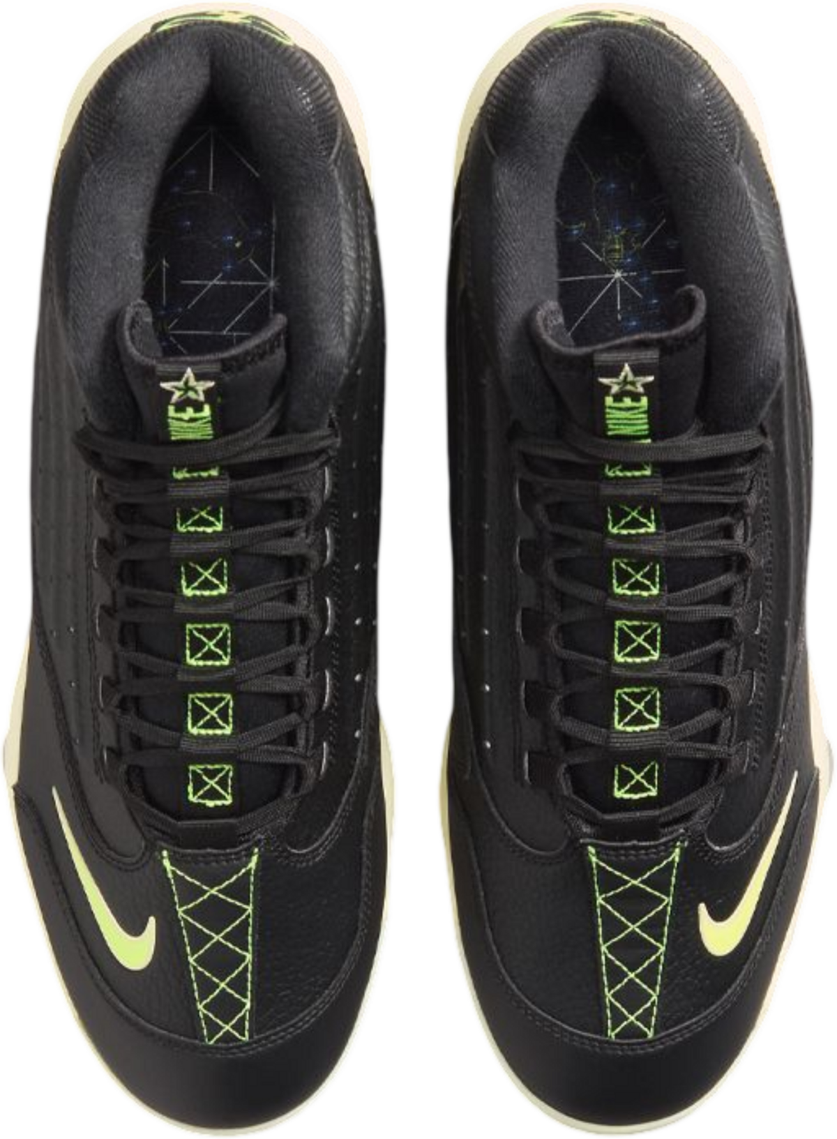 Nike Griffey 2 Black/Volt Rubber Cleats