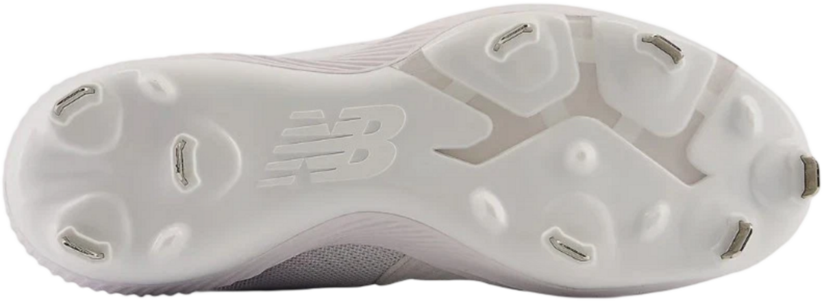New Balance L4040AW6 White Metal Cleats