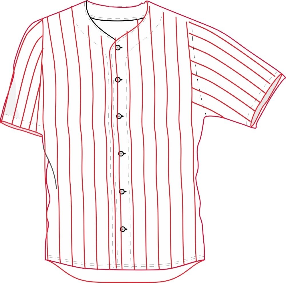 JE PIN - Baseball/softball jersey pinstripe