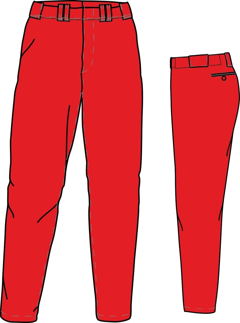 PA GO - SSK Gold Quality Baseball/Softball Pants Scarlet