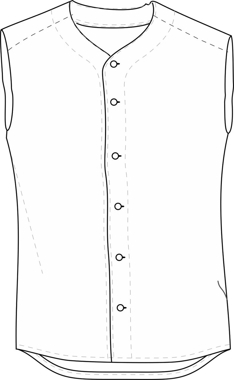 Pro Mesh Full Button Sleeveless Jersey