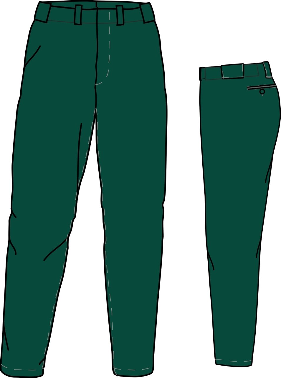 PA PRO - SSK Polyester Baseball/Softball Pants Dark Green