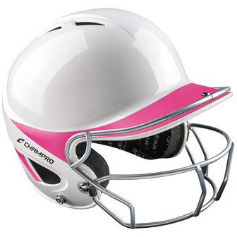 H4S - Champro Two-Tone GEM Gloss Performance Batting Helmet with Facemask