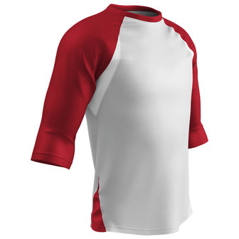  BS24 - Scarlet Polyester 3/4 Sleeve Undershirt
