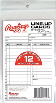 17LU - Rawlings System-17 Line-Up Losse line up cards voor Case