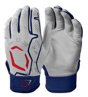 Evoshield Pro-SRZ Batting Gloves White/Navy/Red