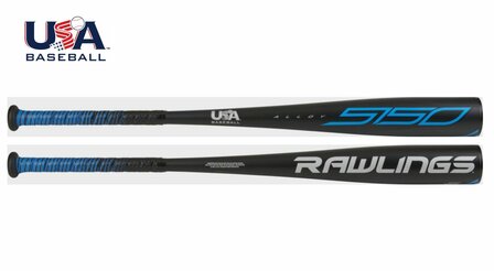 US155- Rawlings 5150 USA Baseball Bat -5OZ 30&quot; t/m 32&quot; 