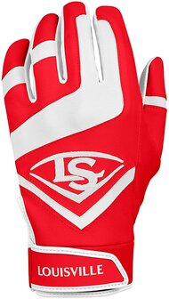 LS GENUINE SC - Louisville Slugger Genuine Batting Gloves Scarlet YS T/M XXL