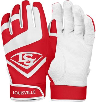 LS GENUINE SC - Louisville Slugger Genuine Batting Gloves Scarlet YS T/M XXL