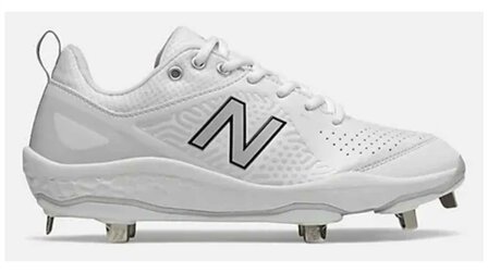 New Balance SMVELOW2 White/Silver Metal Cleats