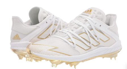 Adidas Afterburner 7 White/Gold Metal Cleats