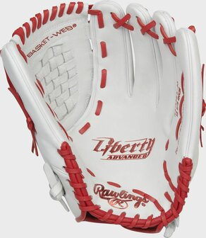 Rawlings Liberty Advanced Softball 12.5&quot; All-Round Glove White/Red RHT